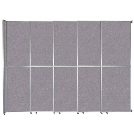 Versare Operable Wall Sliding Room Divider 15'7" x 12'3" Cloud Gray Fabric 1072508-2